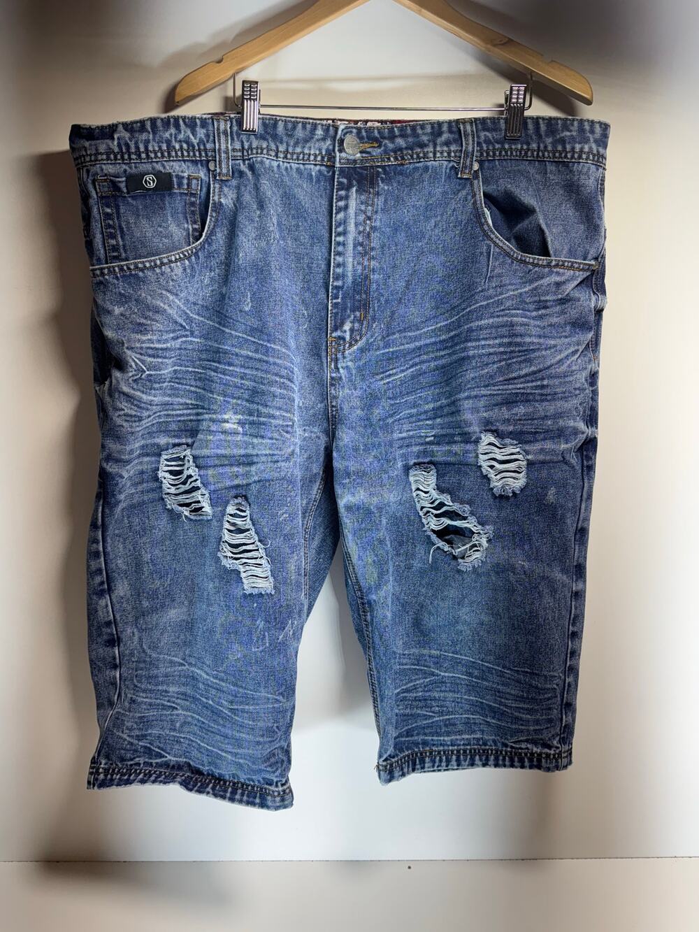 Switch Men’s Shorts Sz 44 Distressed Denim Streetwear Baggy Y2K Skater Hip Hop